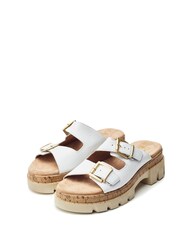 Moda in Pelle Octina Double Buckle Chunky  Mules - Image 2 of 4