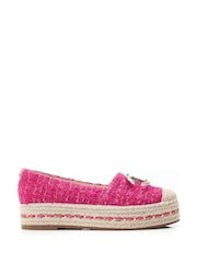Moda in Pelle Folio Espadrille Woven Platform Shoes With Hardware - Image 1 of 3