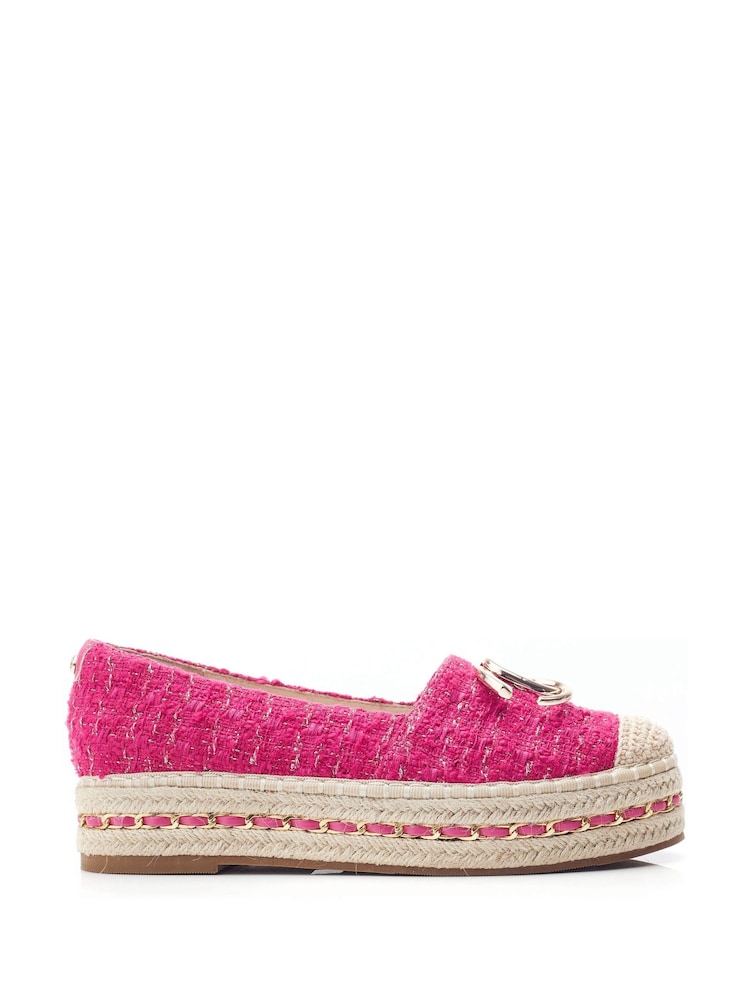 Moda in Pelle Folio Espadrille Woven Platform Shoes With Hardware - Image 1 of 3