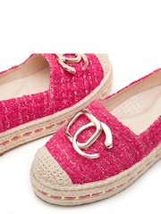 Moda in Pelle Folio Espadrille Woven Platform Shoes With Hardware - Image 3 of 3