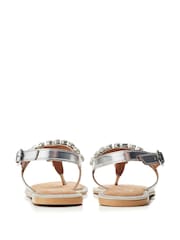 Moda in Pelle Tone Otalia Toe Post Jewel Trim Sandals - Image 3 of 4