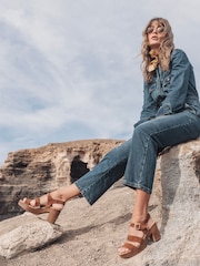 Moda In Pelle Moniqua Three Band Comfort Platform Sandals - Image 2 of 5