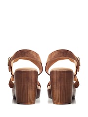 Moda In Pelle Moniqua Three Band Comfort Platform Sandals - Image 4 of 5