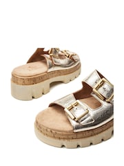 Moda in Pelle Octina Double Buckle Chunky  Mules - Image 4 of 4