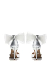 srebrna (barva); srebro - Moda in Pelle Jazlyne Stilletto Pointed čevlji s pentljo Trim - Slika 4 iz 5