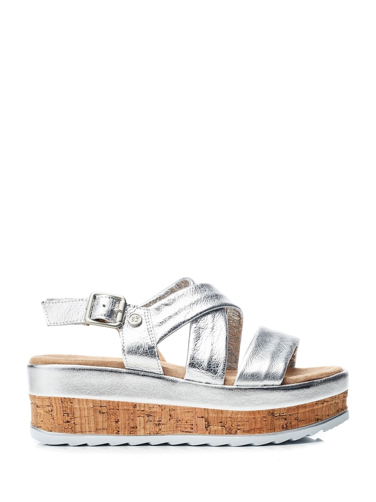 Moda in Pelle ROMANI ASSYMETRIC PART CORK SPORT WEDGE - Image 1 of 4