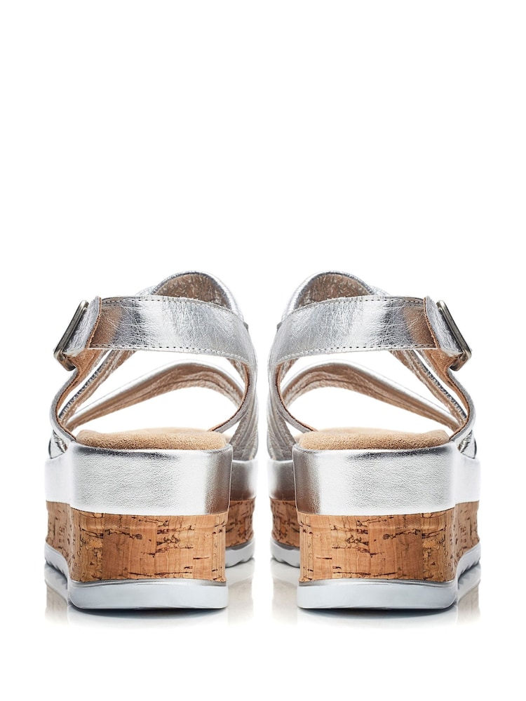 Plateado - Moda in Pelle ROMANI ASSYMETRIC PART CORK SPORT WEDGE - Imagen 2 de 4 Plateado - Moda in Pelle ROMANI ASSYMETRIC PART CORK SPORT WEDGE - Imagen 2 de 4