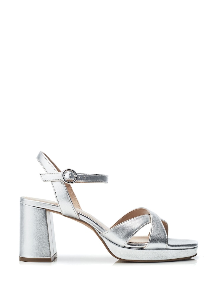 Moda in Pelle Marli Cross Over Block Heel Platform Sandals - Image 1 of 4