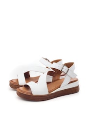 Moda in Pelle Palmers Asymetric Low Wedges - Image 2 of 4