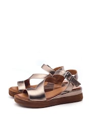 Moda in Pelle Palmers Asymetric Low Wedges - Image 2 of 4