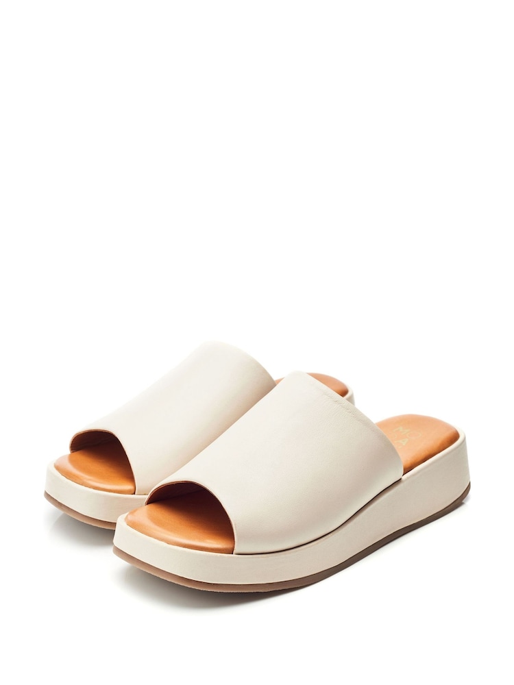 Moda in Pelle Orolia Square Toe Mule Low Wedges - Image 2 of 4