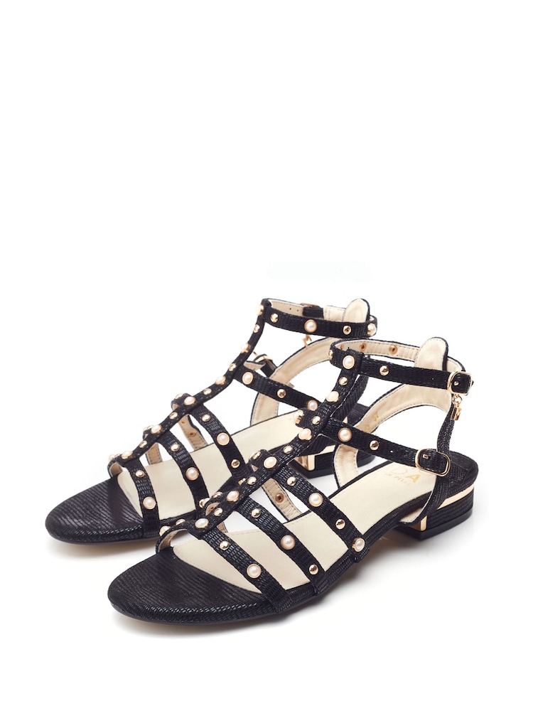 Moda in Pelle Olaino Gladiator Pearl Sandals - Image 2 of 4