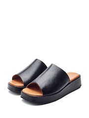 Moda in Pelle Orolia Square Toe Mule Low Wedges - Image 2 of 4