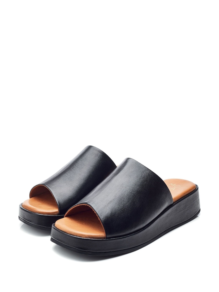 Moda in Pelle Orolia Square Toe Mule Low Wedges - Image 2 of 4