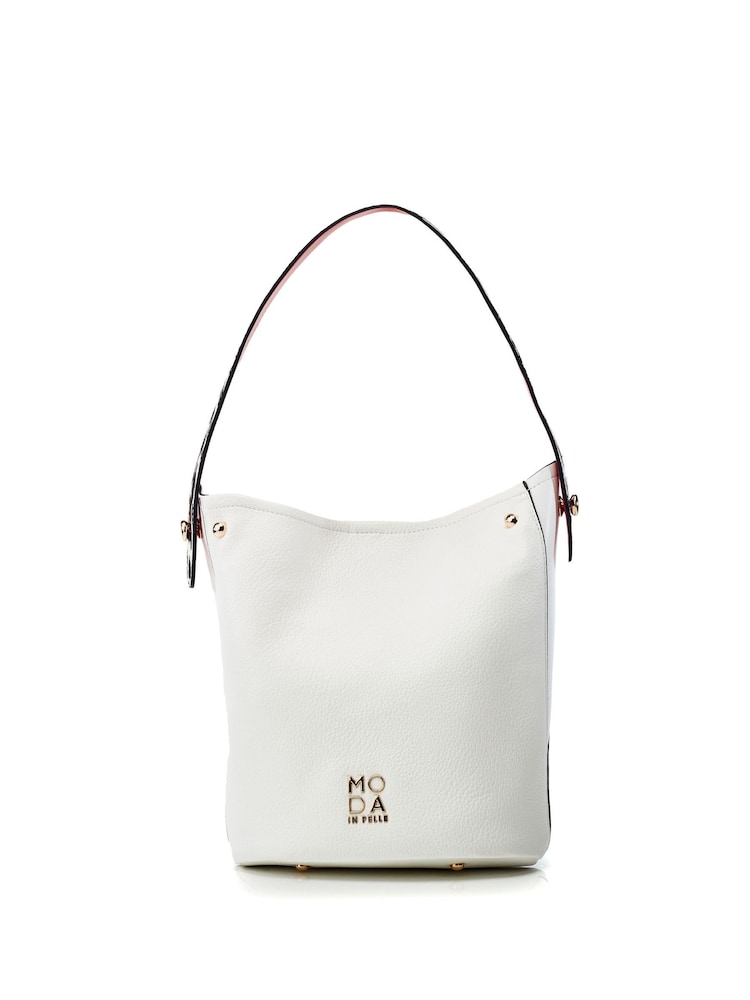 Moda in Pelle Jade Bucket Bag With Feature Strap - Image 1 of 4