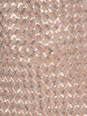 Adrianna Papell Silver Column Sequin Gown - Image 7 of 7