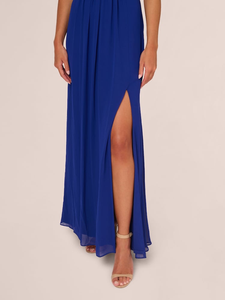 Adrianna Papell One Shoulder Chiffon Gown - Image 6 of 7