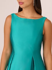 Adrianna Papell Green Sleeveless Tea Length Dress - Image 6 of 7