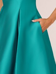 Adrianna Papell Green Sleeveless Tea Length Dress - Image 7 of 7