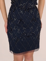 Adrianna Papell Blue Studio Beaded Blouson Dress - Image 5 of 7