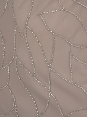 Adrianna Papell Silver Bead Halter Blouson Dress - Image 7 of 7