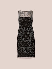 Adrianna Papell Studio Beaded Sheath Black Dress - Image 7 of 7