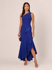 Adrianna Papell Blue Studio Beaded Knit Crepe Gown - Image 3 of 7