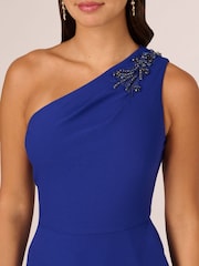 Adrianna Papell Blue Studio Beaded Knit Crepe Gown - Image 4 of 7