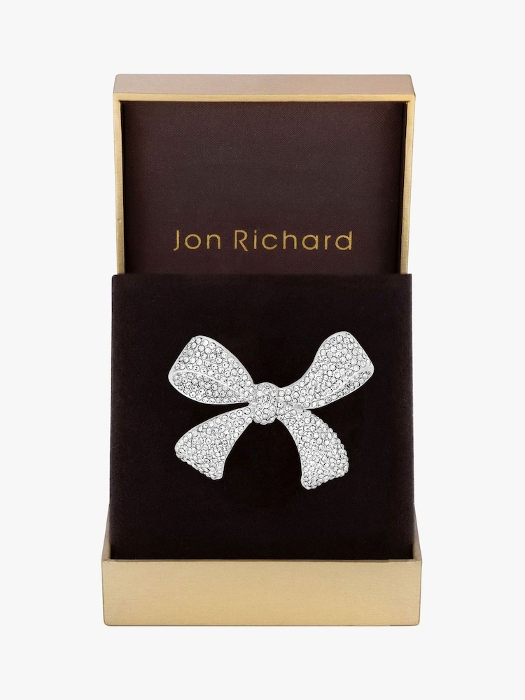 Jon Richard Silver Tone Crystal Bow Gift Boxed Brooch - Image 3 of 3