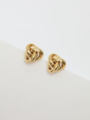 Jon Richard Gold Tone Vintage Inspired Knot Stud Earrings - Image 2 of 3