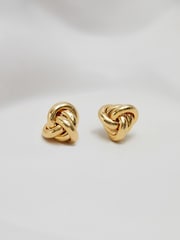 Jon Richard Gold Tone Vintage Inspired Knot Stud Earrings - Image 3 of 3