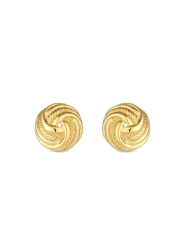 Jon Richard Gold Tone Vintage Inspired Knot Clip Earrings - Image 4 of 4