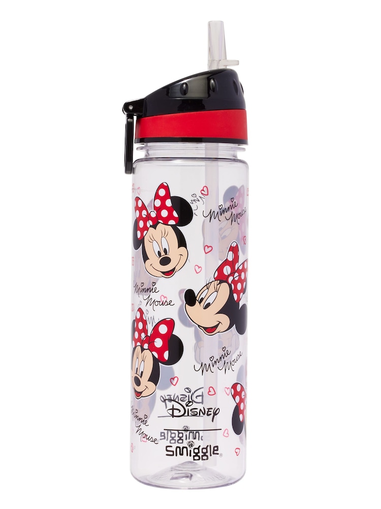 Smiggle Red Minnie Mouse Plastic Drink Up Bottle 650ml - Image 2 of 2