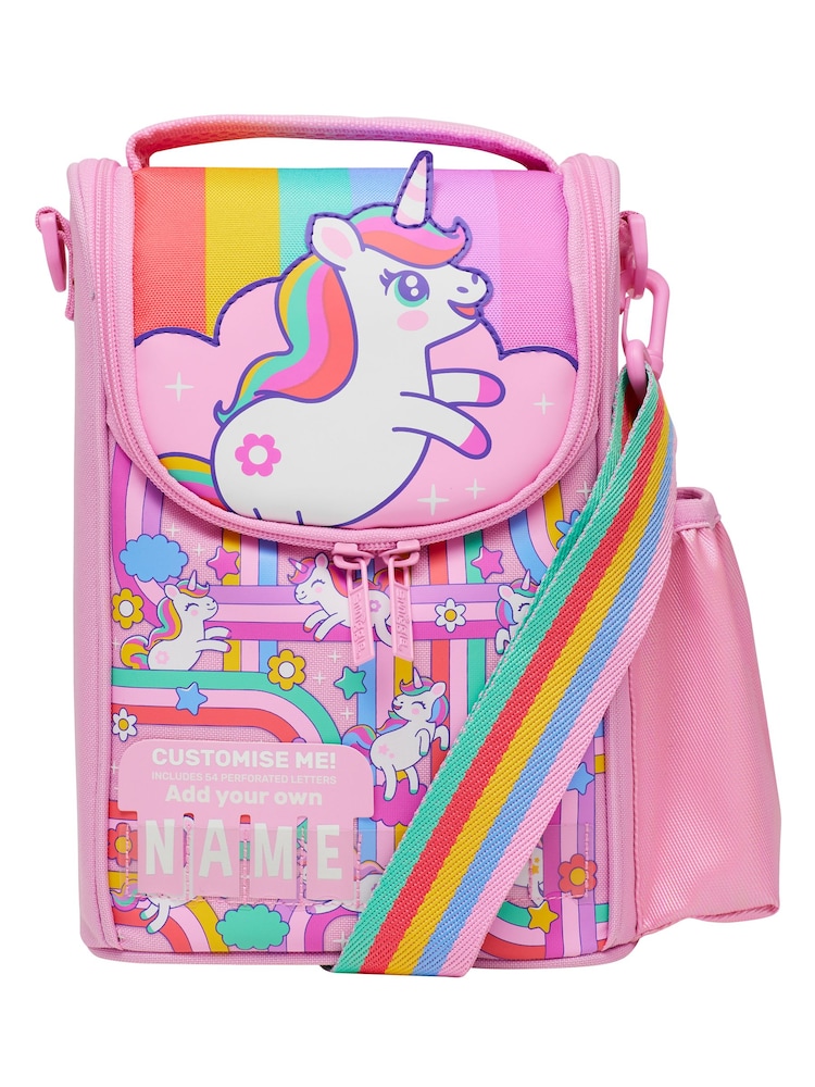 Smiggle Pink Blast Off Junior Id Lunchbox With Strap - Image 1 of 4