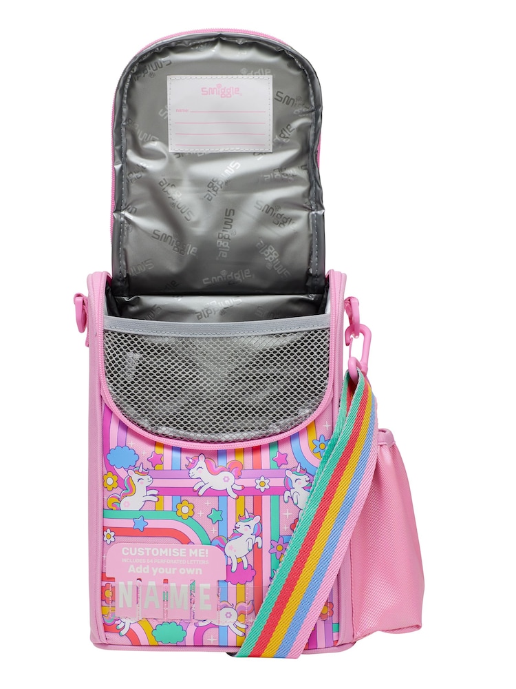 Smiggle Pink Blast Off Junior Id Lunchbox With Strap - Image 2 of 4