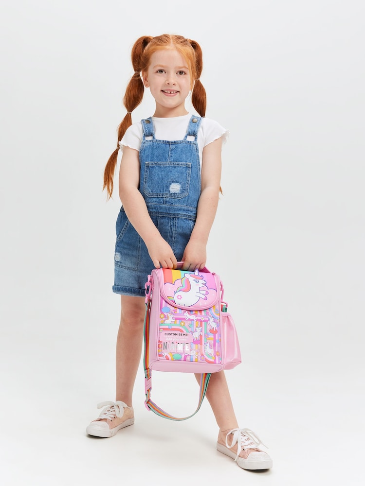 Smiggle Pink Blast Off Junior Id Lunchbox With Strap - Image 3 of 4