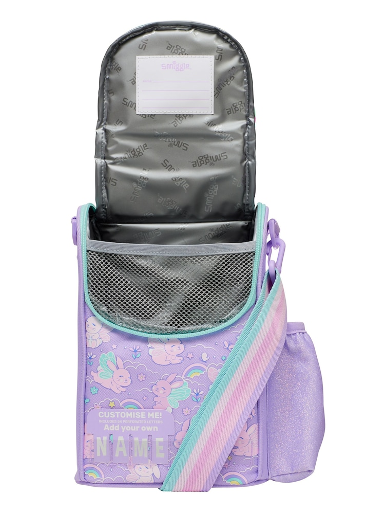 Smiggle Purple Blast Off Junior Id Lunchbox With Strap - Image 5 of 5