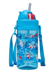 Smiggle Blue Over and Under Teeny Tiny Plastic Drink Bottle With Strap 400Ml - Image 2 of 2
