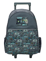 Smiggle Grey Epic Adventures Suitcase Trolley Backpack With Light Up Wheels - Image 3 of 6