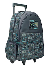 Smiggle Grey Epic Adventures Suitcase Trolley Backpack With Light Up Wheels - Image 6 of 6