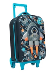 Smiggle Grey Blast Off Junior Suitcase Hardtop Trolley Bag - Image 4 of 6