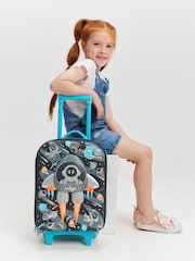 Smiggle Grey Blast Off Junior Suitcase Hardtop Trolley Bag - Image 6 of 6