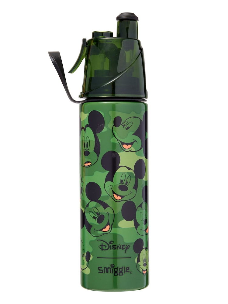 Smiggle Green Mickey Mouse Insulated Stainless Steel Spritz Drink Bottle 500ml - Image 1 of 1