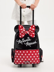 Smiggle Red Minnie Mouse Suitcase Trolley Backpack With Light Up Wheels - Image 1 of 6