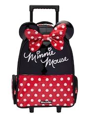 Smiggle Red Minnie Mouse Suitcase Trolley Backpack With Light Up Wheels - Image 3 of 6