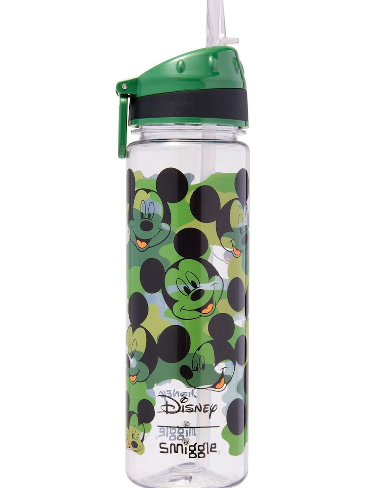 Smiggle Green Mickey Mouse Drink Up Plastic Drink Bottle 650ml - Image 2 of 2