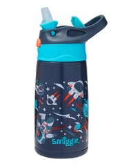 Smiggle Grey Blast Off Junior Stainless Steel Flip Drink Bottle 400Ml - Image 1 of 2