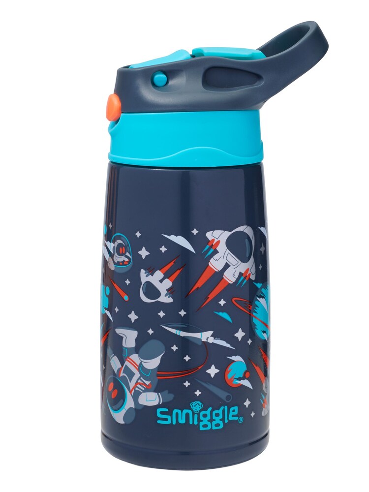Smiggle Grey Blast Off Junior Stainless Steel Flip Drink Bottle 400Ml - Image 2 of 2