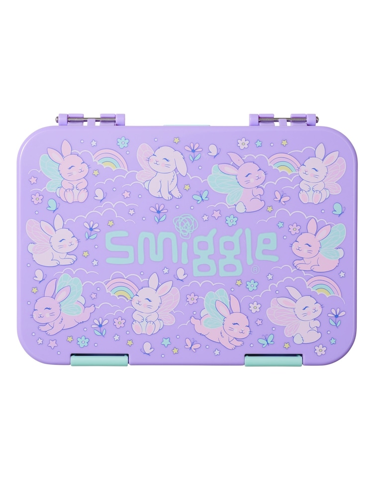 Smiggle Purple Blast Off Medium Happy Bento Lunchbox - Image 1 of 3