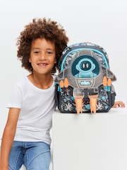 Smiggle Grey Blast Off Junior Character Backpack - Image 1 of 6